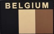 [ZBEPVC] Badge PVC Belgium Subdued - Brun