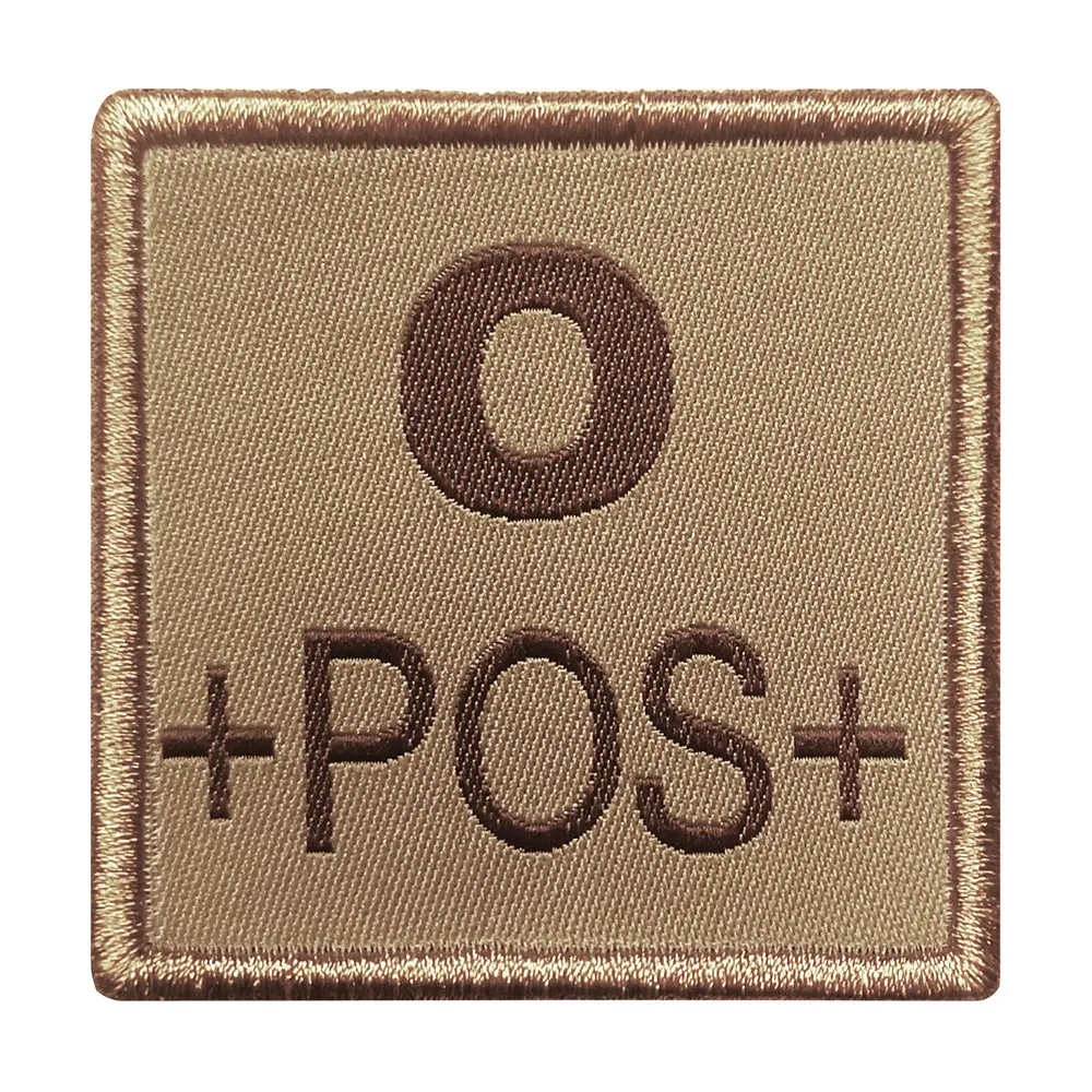 [ZO+BRO5/5CT] Badge Sanguin Brodé 5/5 (Coyote, O+)