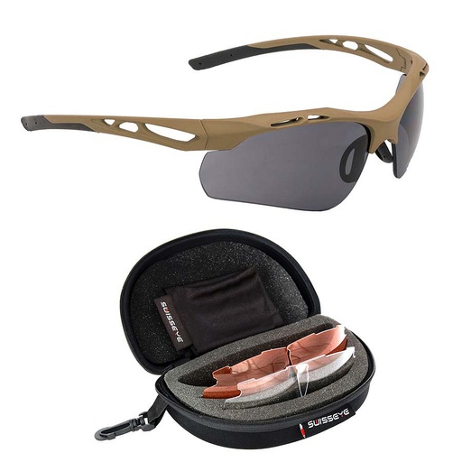 [Z40392] LUNETTES DE TIR "SWISS EYE" ATTAC COYOTE BROWN